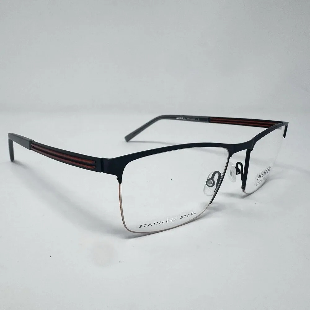 Morel Lightec 30280L 52-18-145 Eyeglass Frames Gunmetal Orange France